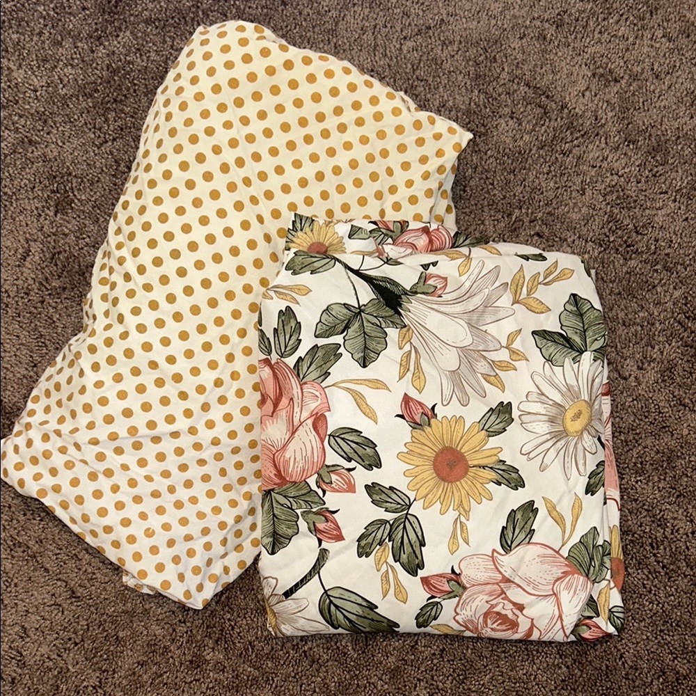 Caden Lane and Sweet JoJo girl crib sheets